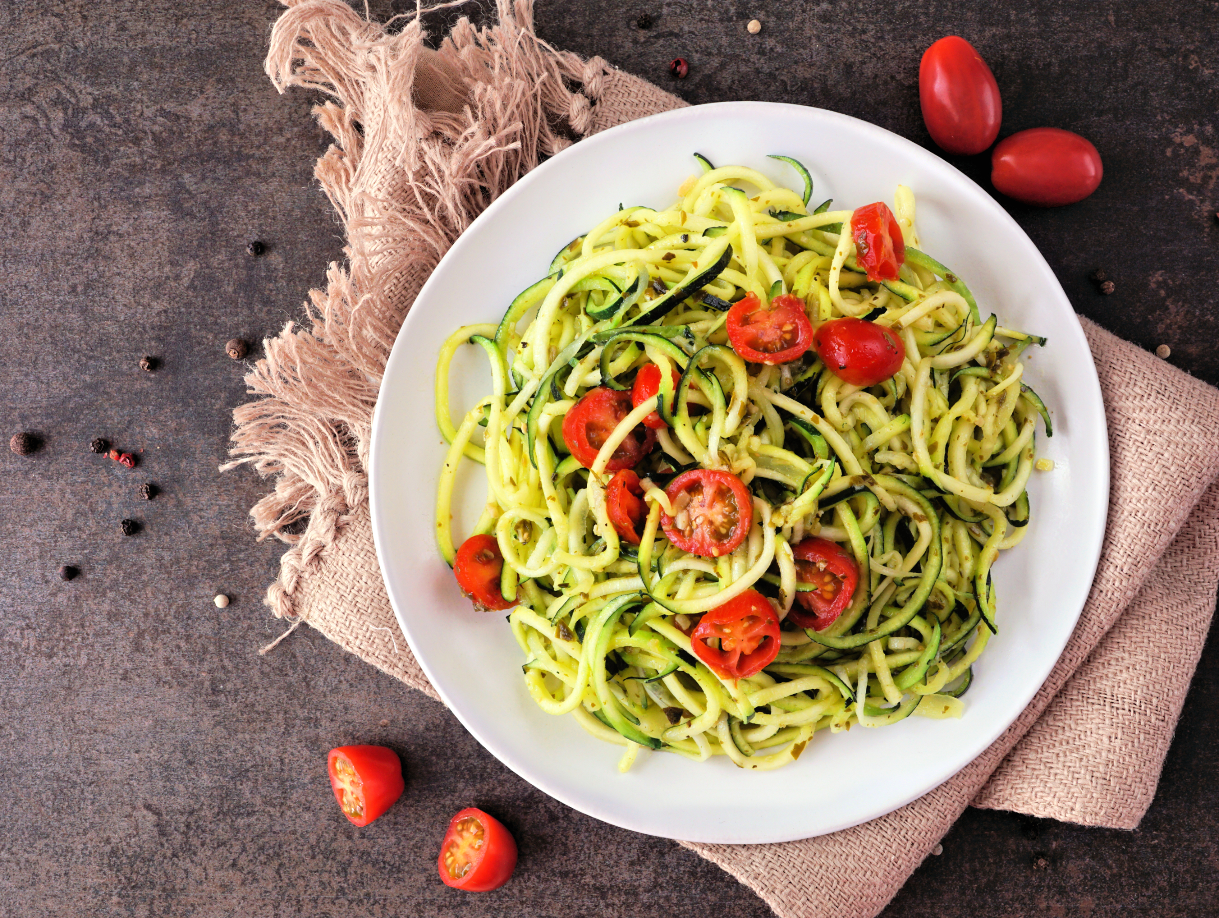 Low Carb Vegan Zucchini Spaghetti